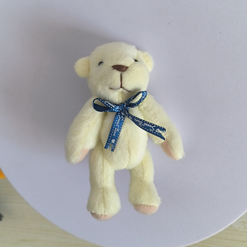 12cm Mini Plushie Joint Bear Keychain Adjustable Cute Plush Children's Favorite Gift 15