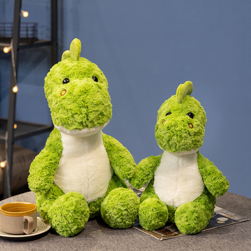 Factory direct sales of dragon plushie toy with green twisted flower velvet and cute design, as a gift for children 11