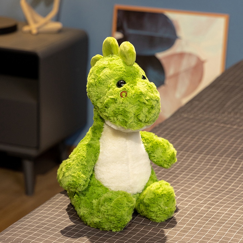 Factory direct sales of dragon plushie toy with green twisted flower velvet and cute design, as a gift for children 12