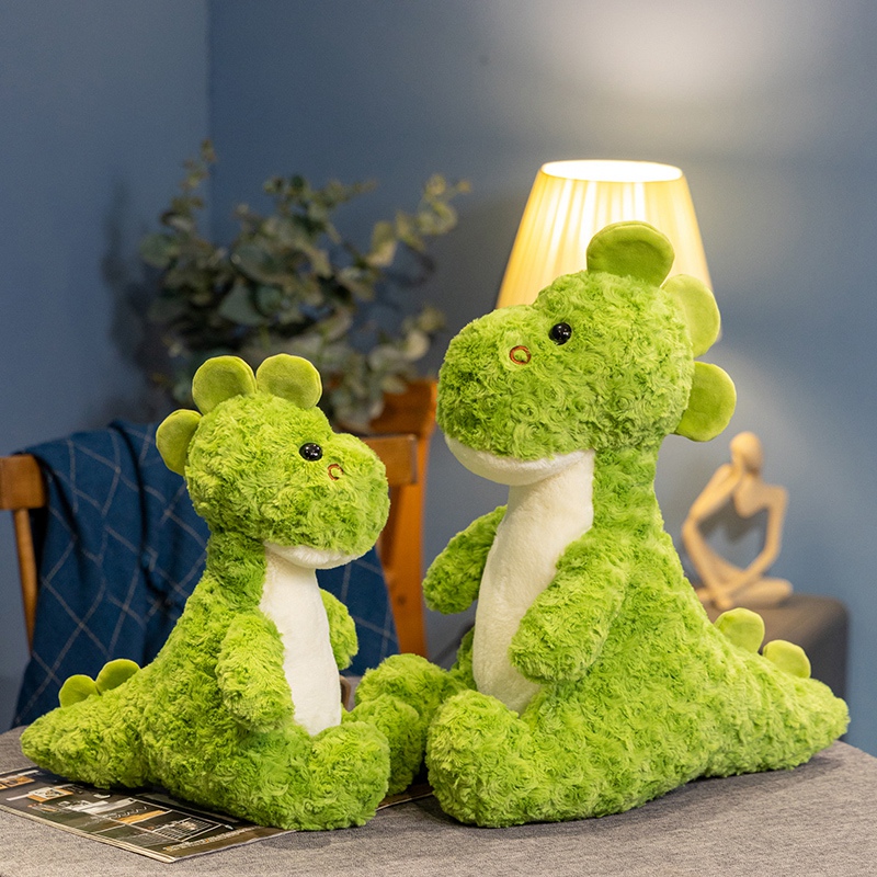 Factory direct sales of dragon plushie toy with green twisted flower velvet and cute design, as a gift for children 13
