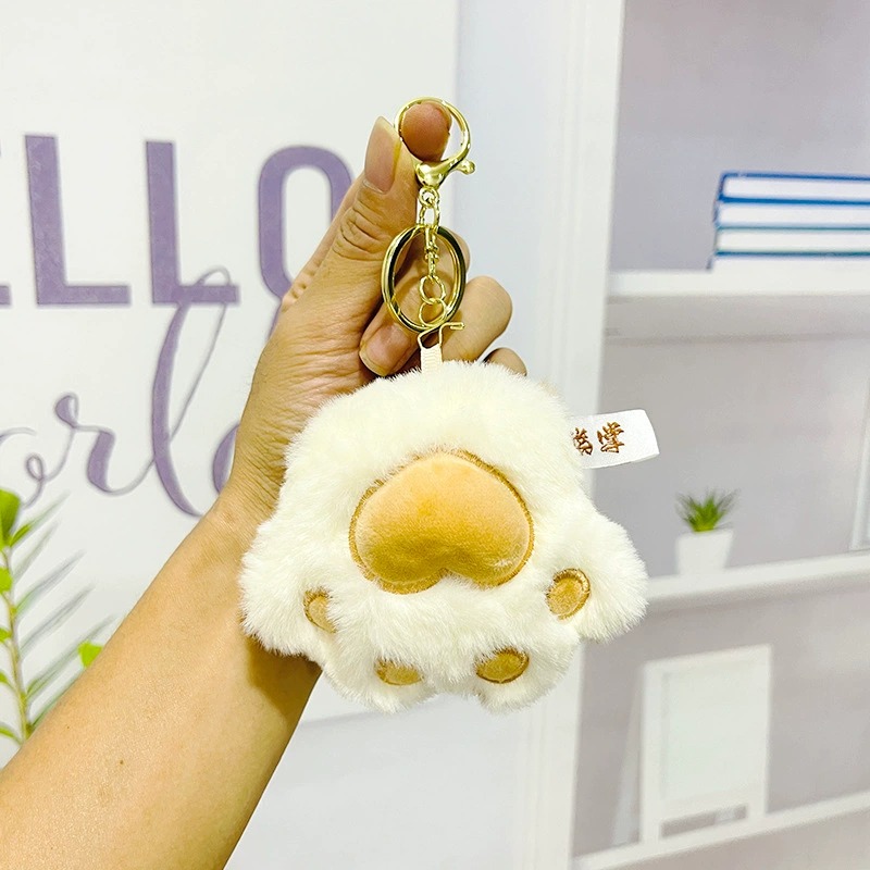 Hot Sale Luxury Cat Paw Mini Plushie Stulled Paw Animals Keychains Soft Toy Birthday Gift Home Decoration 14