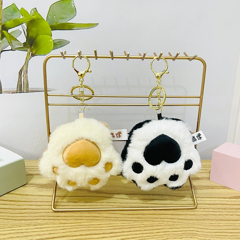 Hot Sale Luxury Cat Paw Mini Plushie Stulled Paw Animals Keychains Soft Toy Birthday Gift Home Decoration 12
