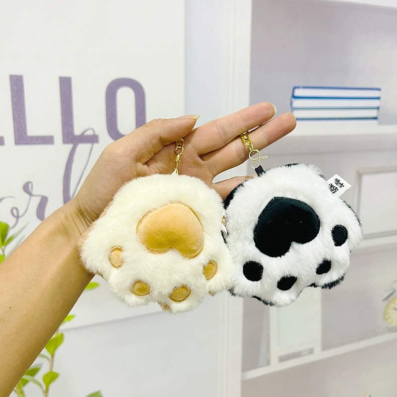 Hot Sale Luxury Cat Paw Mini Plushie Stulled Paw Animals Keychains Soft Toy Birthday Gift Home Decoration 11