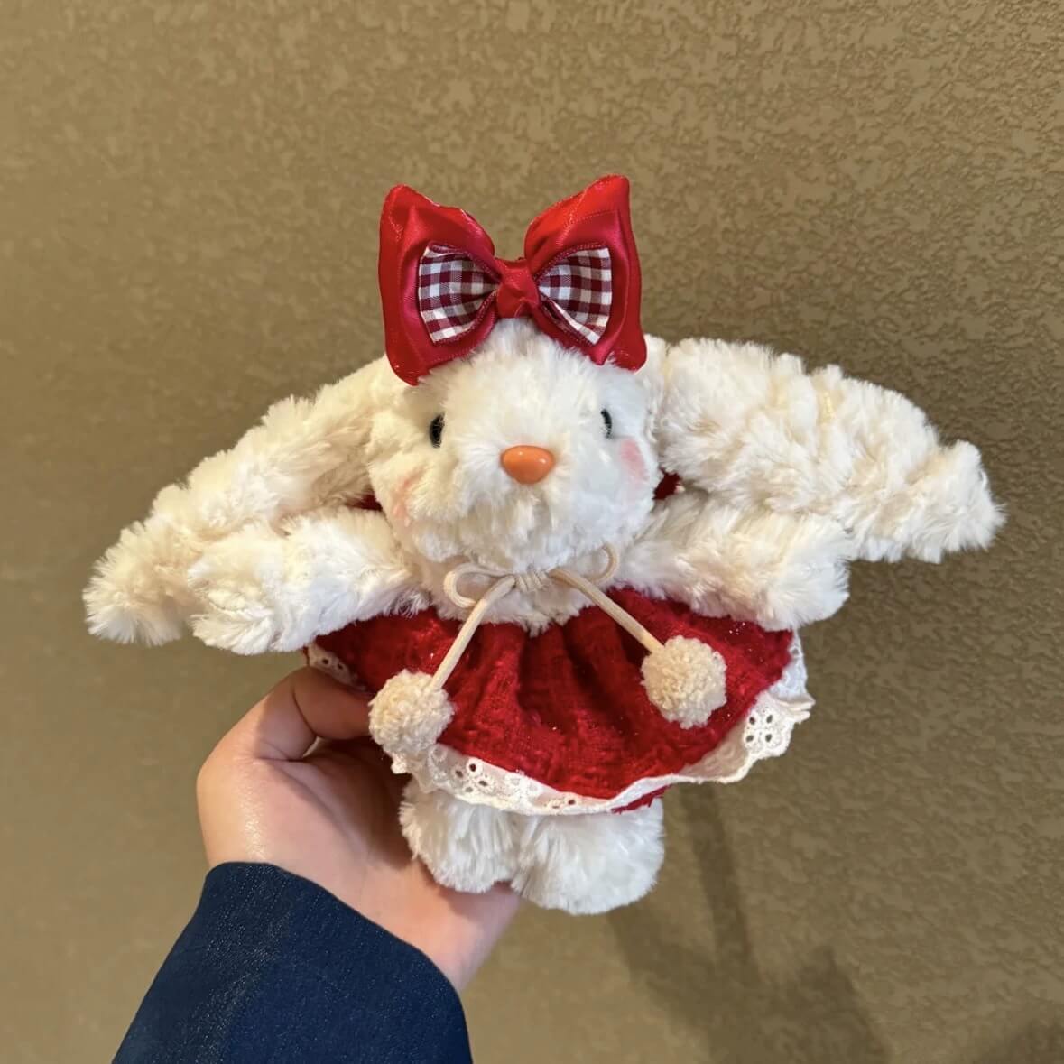 Wholesale Cute Style Bunny Plush Toy Sweet Pendant Stuffed Keychain Long Ears Soft Rabbit Plush Doll  Ornament Gift 13