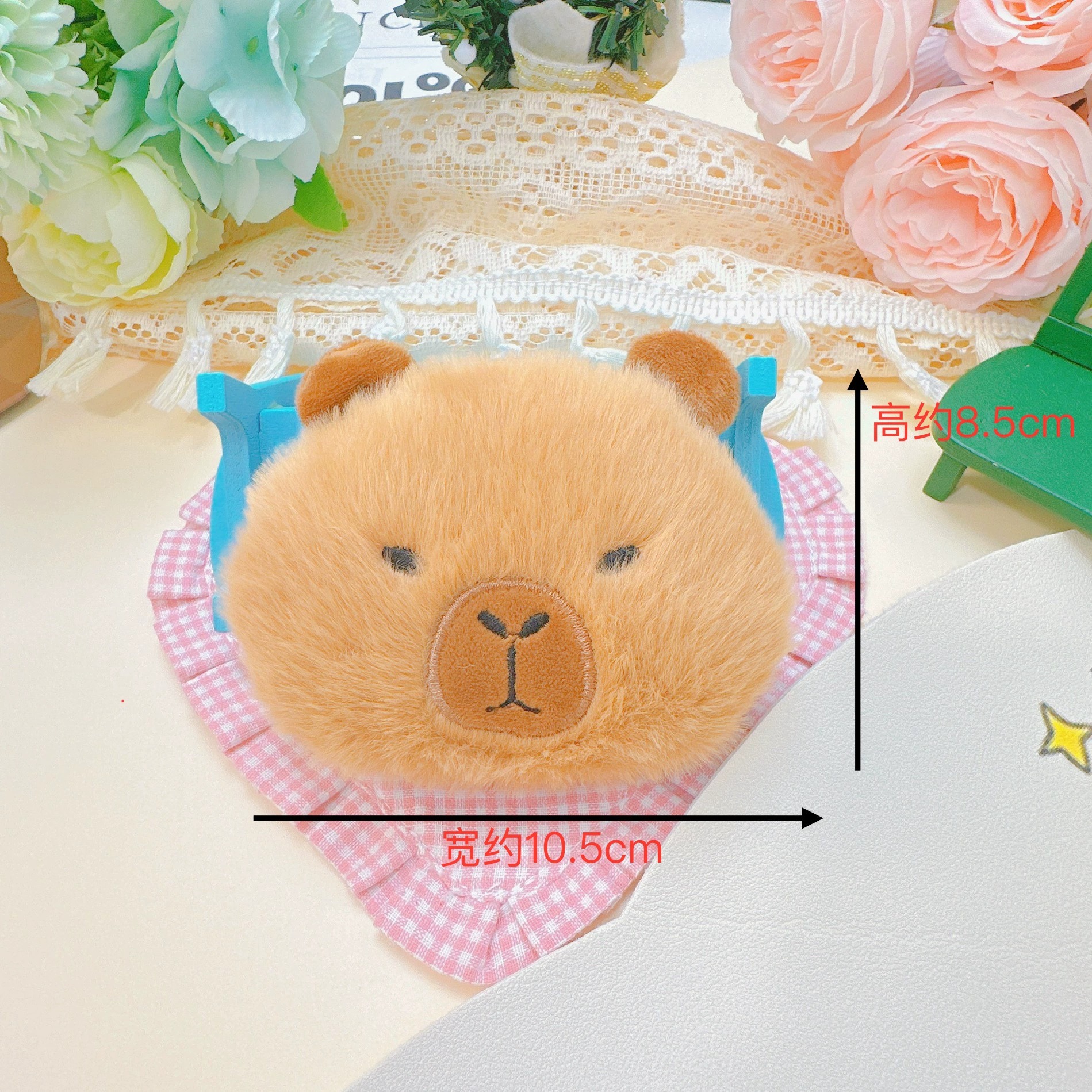 Fashion Kawaii Mini Fluffty Capybara Plush Toy keychain Kawaii Soft Stuffed Anime Cartoon Fluffty Plushie Bags Pendant 15