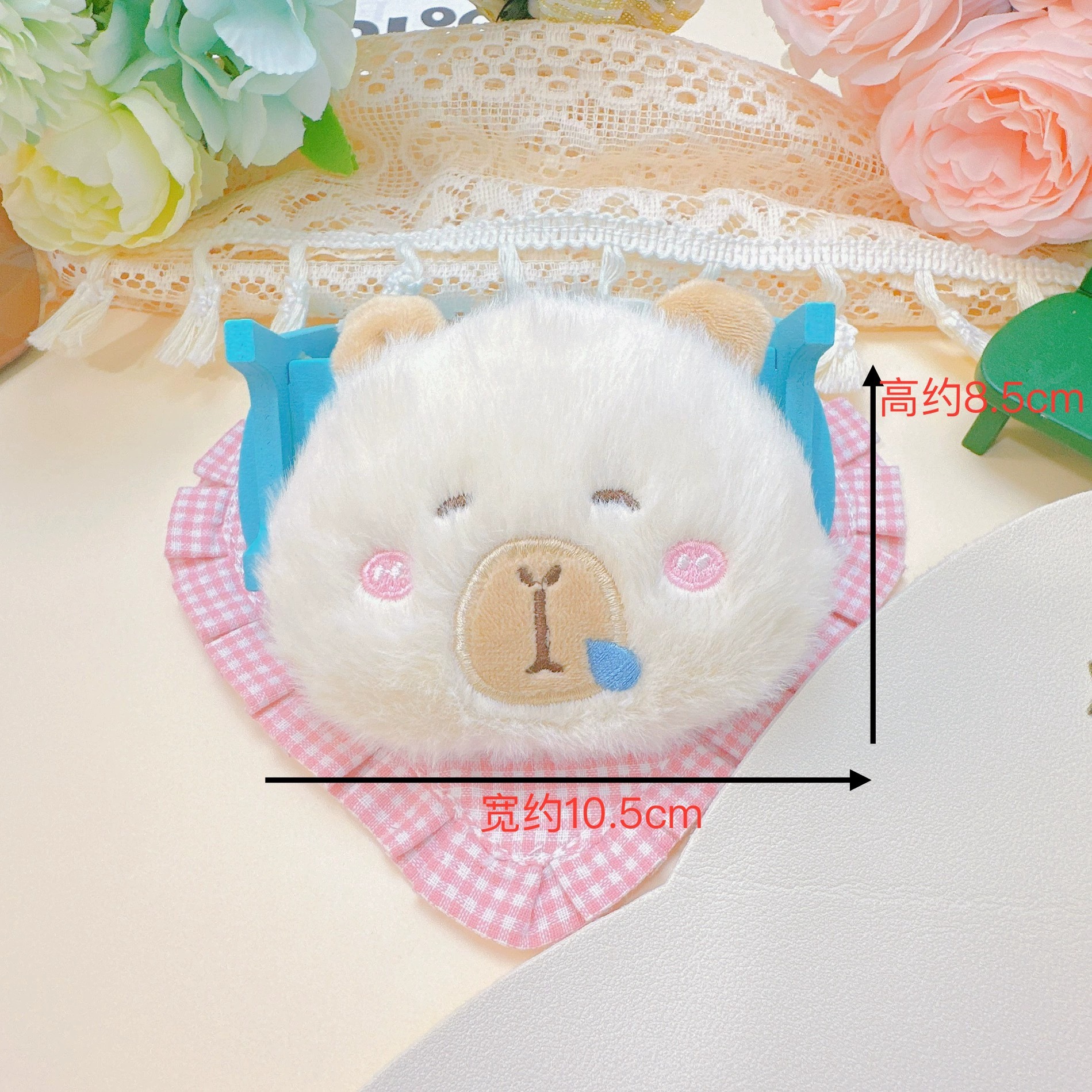 Fashion Kawaii Mini Fluffty Capybara Plush Toy keychain Kawaii Soft Stuffed Anime Cartoon Fluffty Plushie Bags Pendant 17