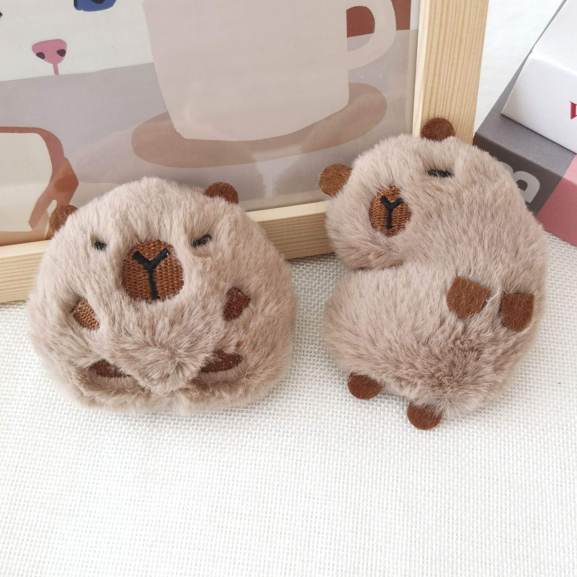 Fashion Explosive Cartoon Capybara Plush Toy Small Animal Pendant Pp Cotton Filling Keychain Plush Doll Backpack Decor 11