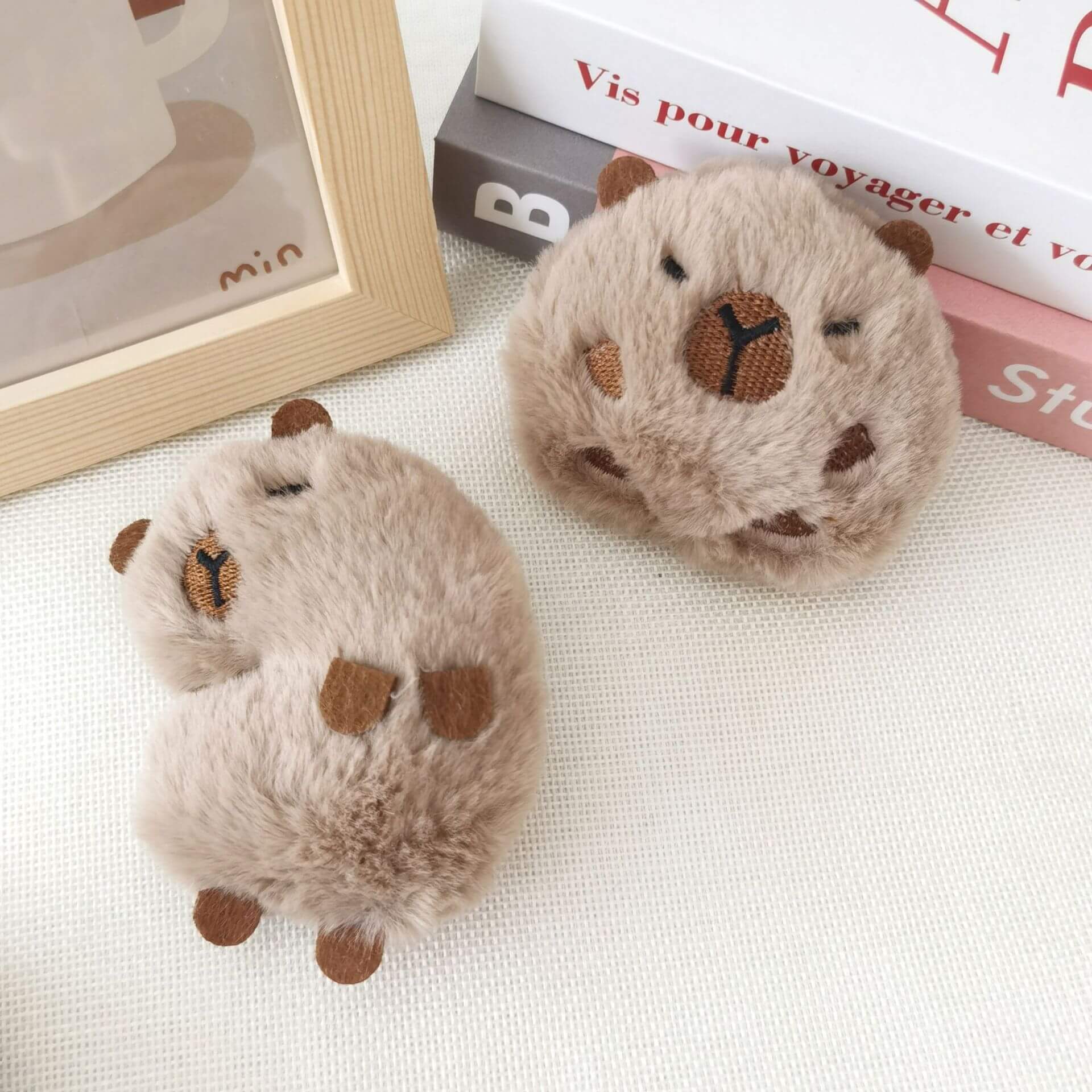 Fashion Explosive Cartoon Capybara Plush Toy Small Animal Pendant Pp Cotton Filling Keychain Plush Doll Backpack Decor 12