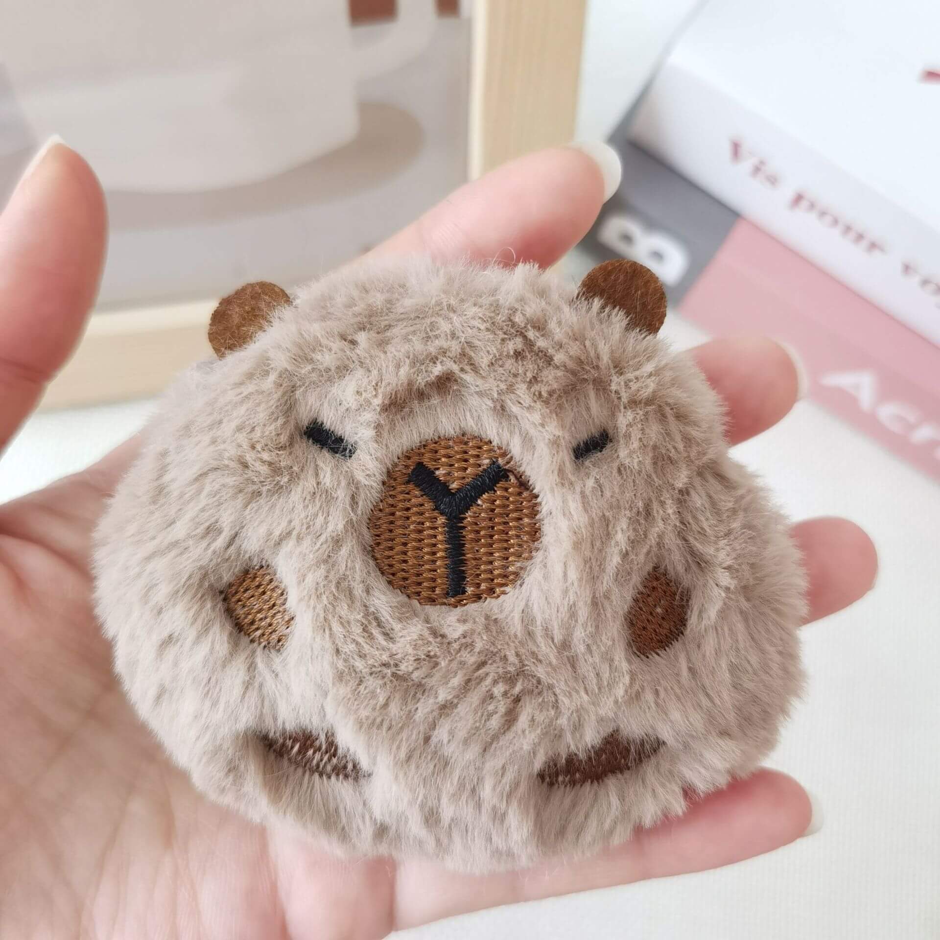 Fashion Explosive Cartoon Capybara Plush Toy Small Animal Pendant Pp Cotton Filling Keychain Plush Doll Backpack Decor 14