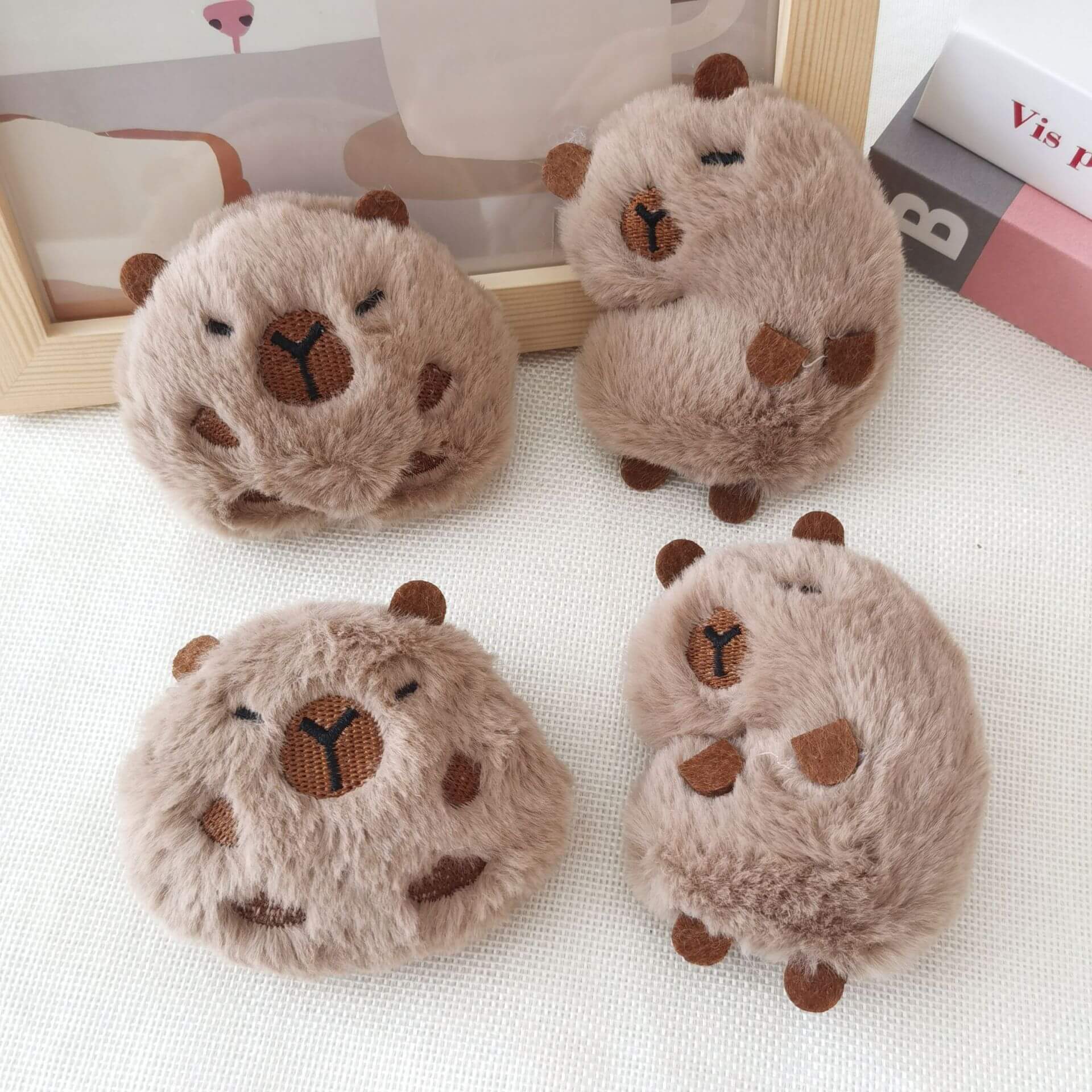 Fashion Explosive Cartoon Capybara Plush Toy Small Animal Pendant Pp Cotton Filling Keychain Plush Doll Backpack Decor 10