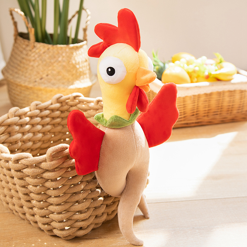 Chicken Plush Toy Ginseng Rooster Funny Creative Design Cute Styling Child Companion Gift 11