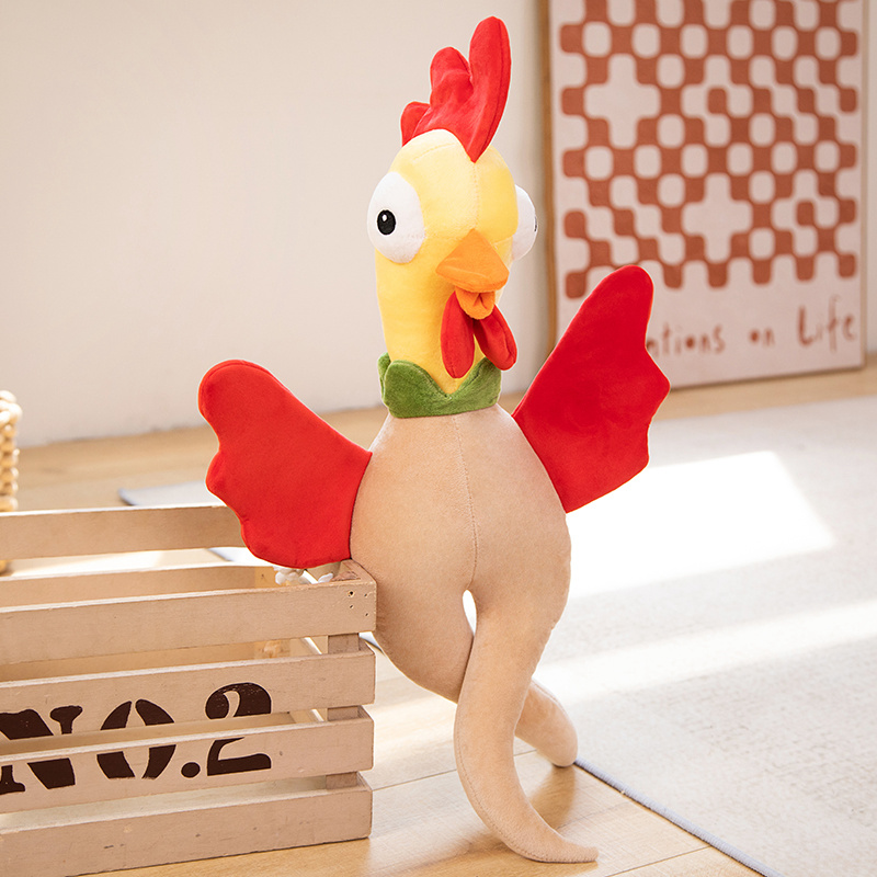 Chicken Plush Toy Ginseng Rooster Funny Creative Design Cute Styling Child Companion Gift 14