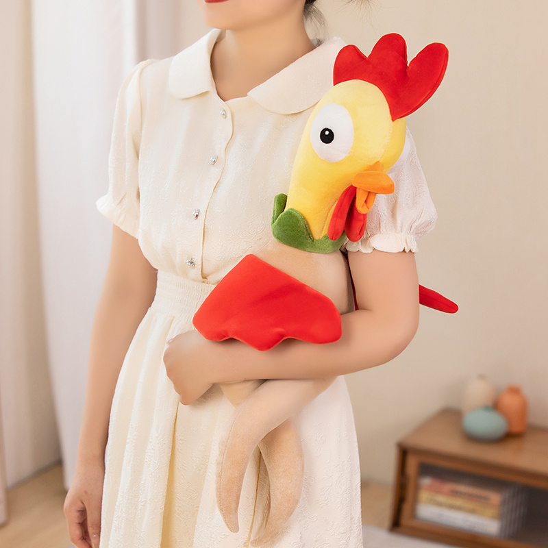 Chicken Plush Toy Ginseng Rooster Funny Creative Design Cute Styling Child Companion Gift 16