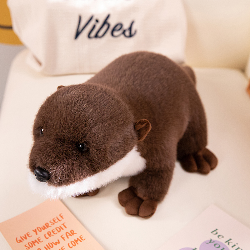 Otter Plush toy sitting and lying posture, two unique Otter Plushie shapes, simulation design, cute and soft 15