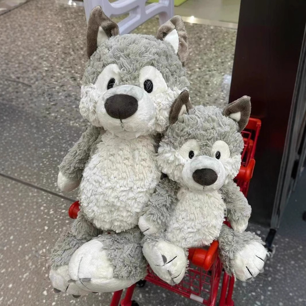 Plush Toy Manufacturers Made Wolf Plush Pillow Gentle Little Wolf Plush Toy Doll Cute Wolf Doll  Birthday Gift Giving 9