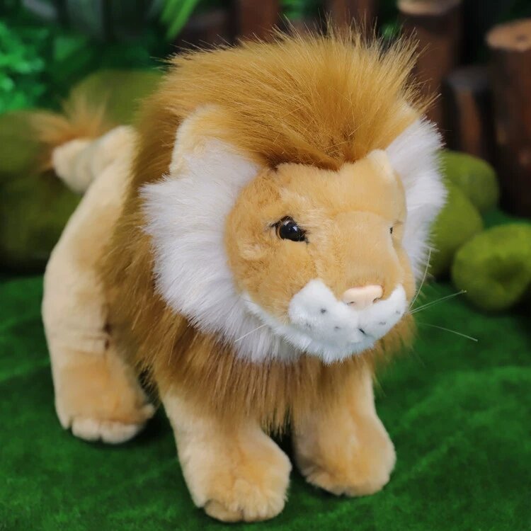 Cute Lovely Wild Lion Plush Toys Lifelike Simulated Lion Super Soft Kawaii Toys  PP Cotton Filled Children's Gift 14