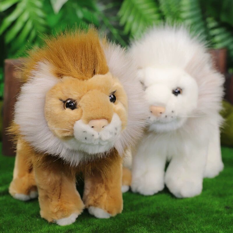 Cute Lovely Wild Lion Plush Toys Lifelike Simulated Lion Super Soft Kawaii Toys  PP Cotton Filled Children's Gift 13