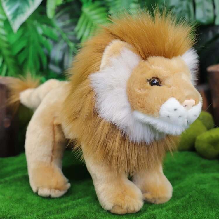 Cute Lovely Wild Lion Plush Toys Lifelike Simulated Lion Super Soft Kawaii Toys  PP Cotton Filled Children's Gift 16