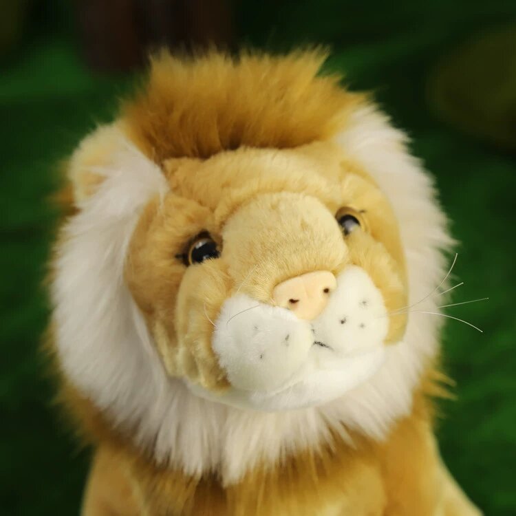Cute Lovely Wild Lion Plush Toys Lifelike Simulated Lion Super Soft Kawaii Toys  PP Cotton Filled Children's Gift 17