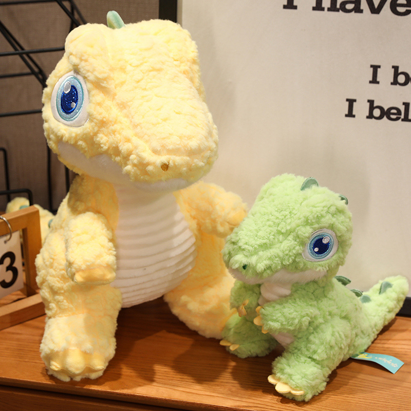 Dinosaur Plush Toy Available in Yellow and Green Colors - Big Eyes Dinosaur Plush Doll Creative Design 12