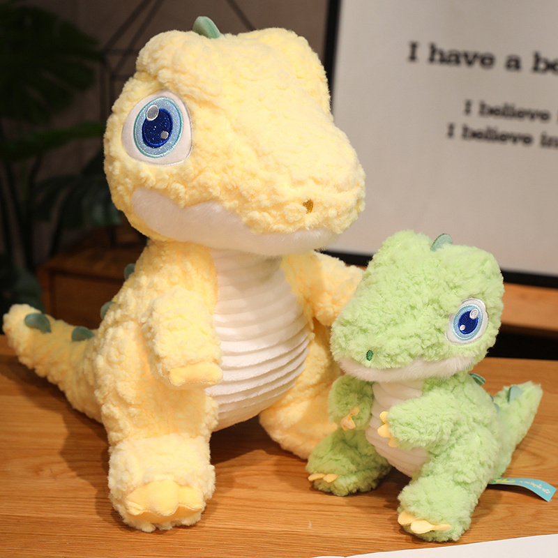 Dinosaur Plush Toy Available in Yellow and Green Colors - Big Eyes Dinosaur Plush Doll Creative Design 14