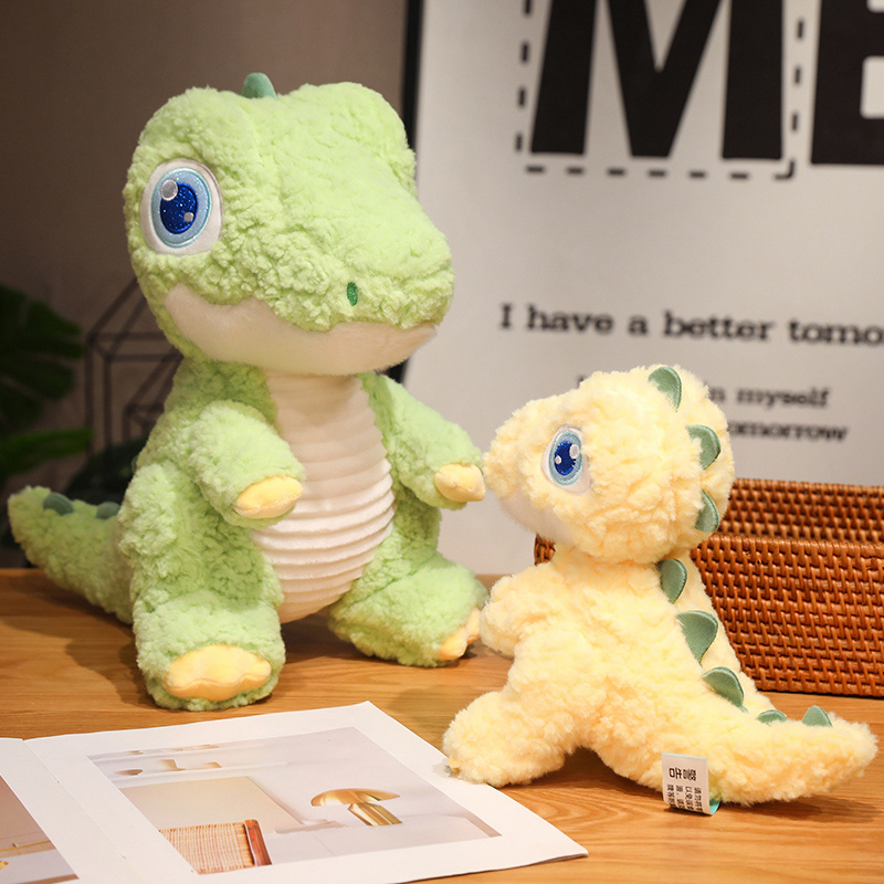 Dinosaur Plush Toy Available in Yellow and Green Colors - Big Eyes Dinosaur Plush Doll Creative Design 16