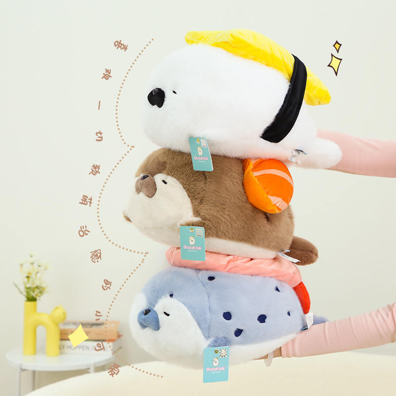 40cm Odm Oem Otter Sushi Creatie Seal Plush Toy Stuffed Animal Dolls Plush Pillows for Home Decor Promotional Gifts 10