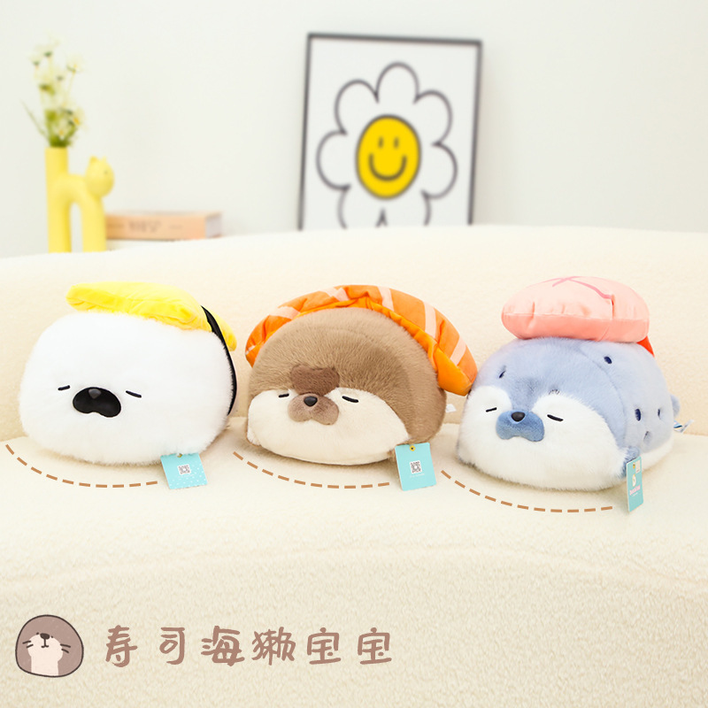 40cm Odm Oem Otter Sushi Creatie Seal Plush Toy Stuffed Animal Dolls Plush Pillows for Home Decor Promotional Gifts 12