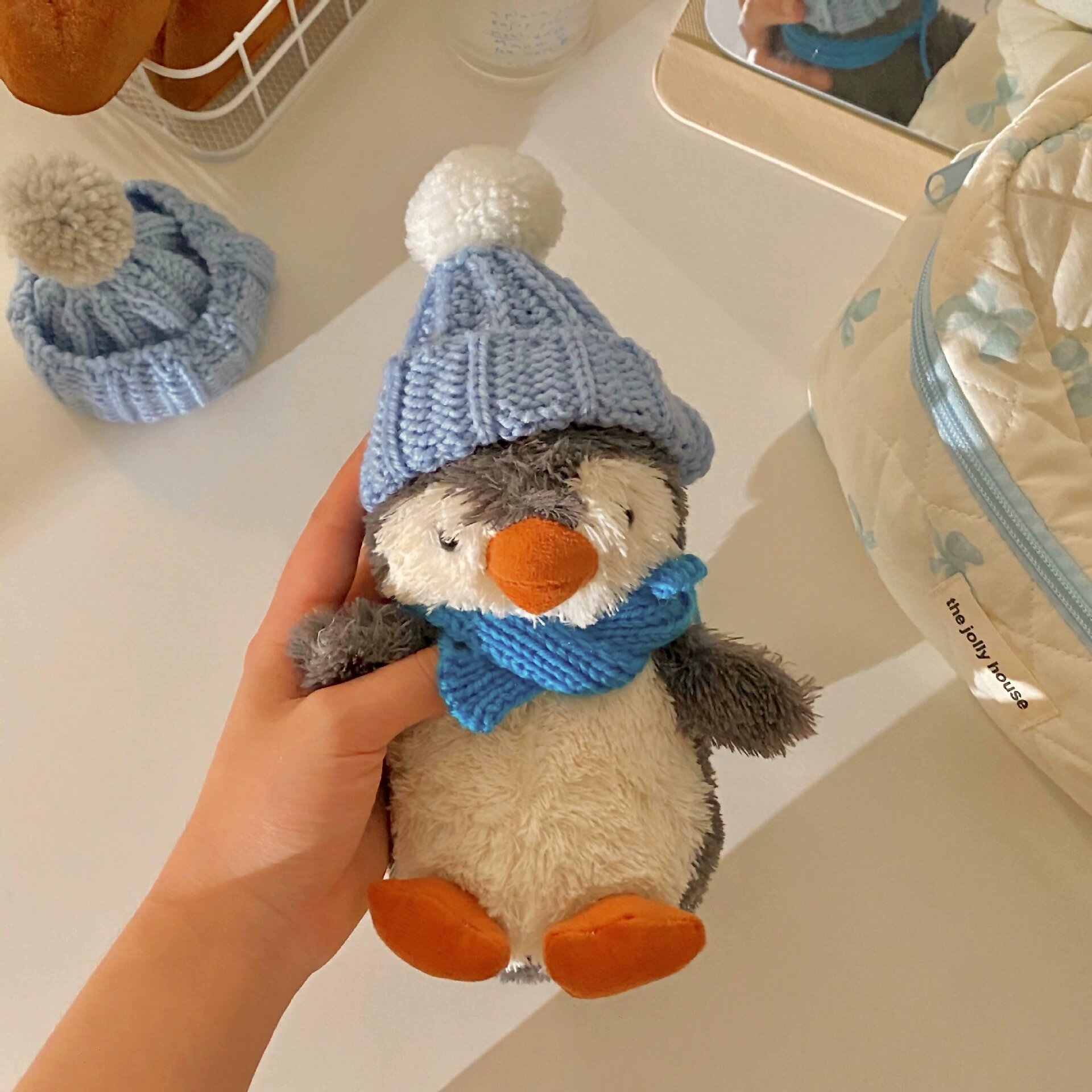 Cute Small Size Penguins Plush Toy Wool Felt Ornaments Unisex Plush Penguin Holiday Decor Promotion Gift Toy 19