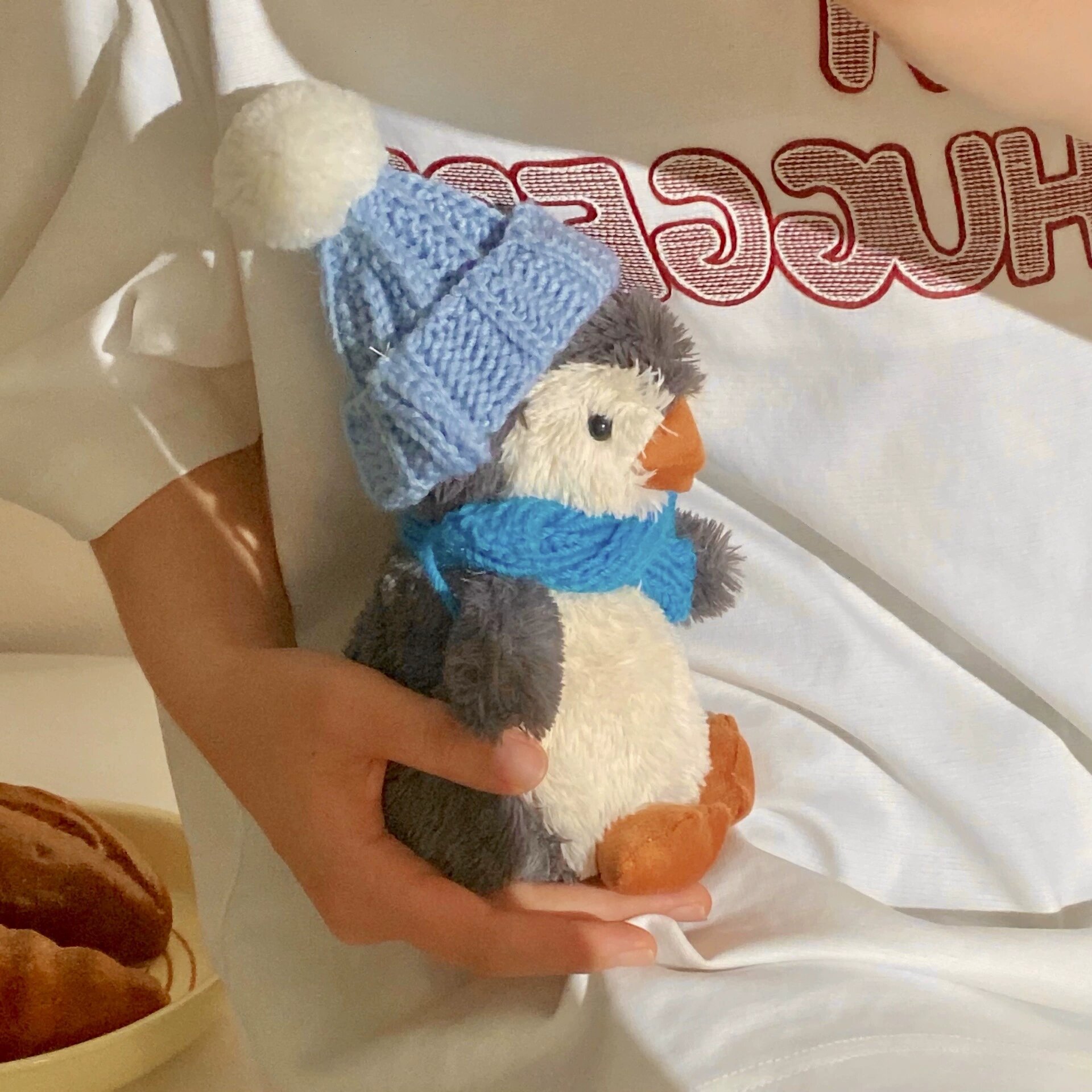 Cute Small Size Penguins Plush Toy Wool Felt Ornaments Unisex Plush Penguin Holiday Decor Promotion Gift Toy 18