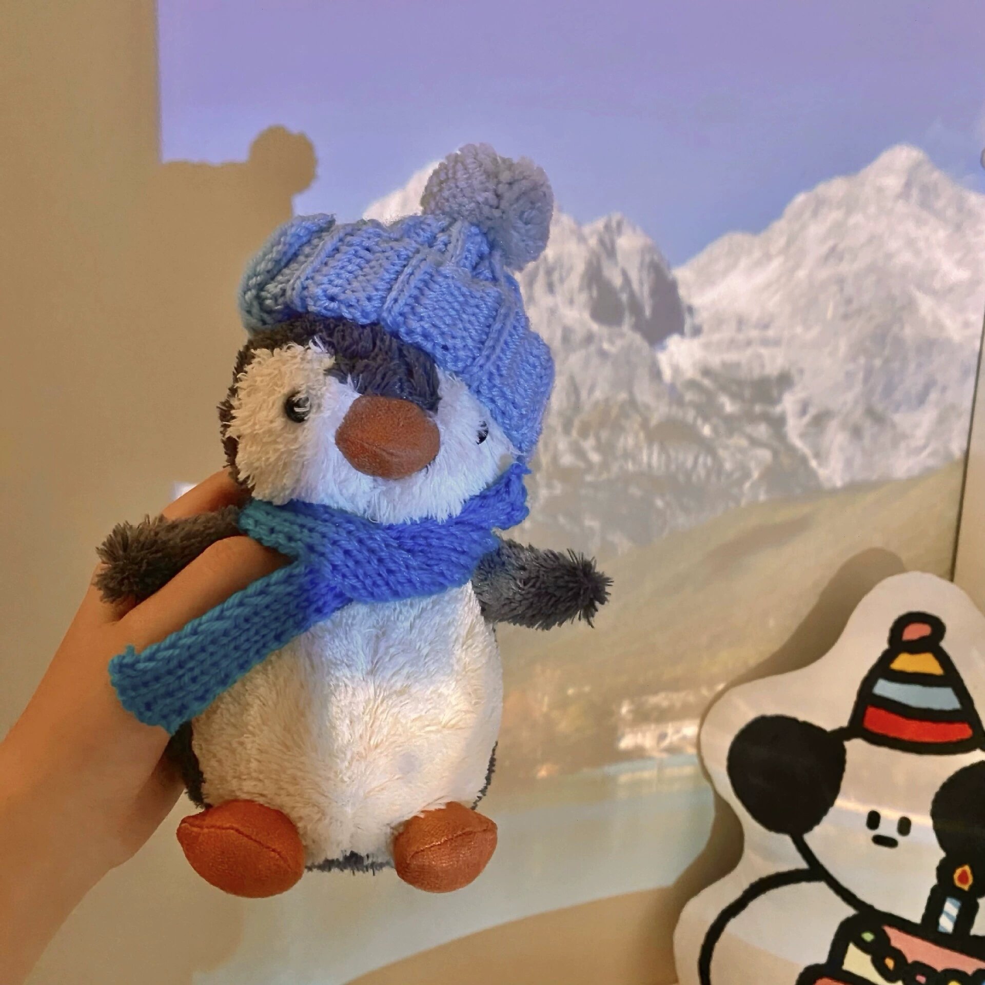 Cute Small Size Penguins Plush Toy Wool Felt Ornaments Unisex Plush Penguin Holiday Decor Promotion Gift Toy 15