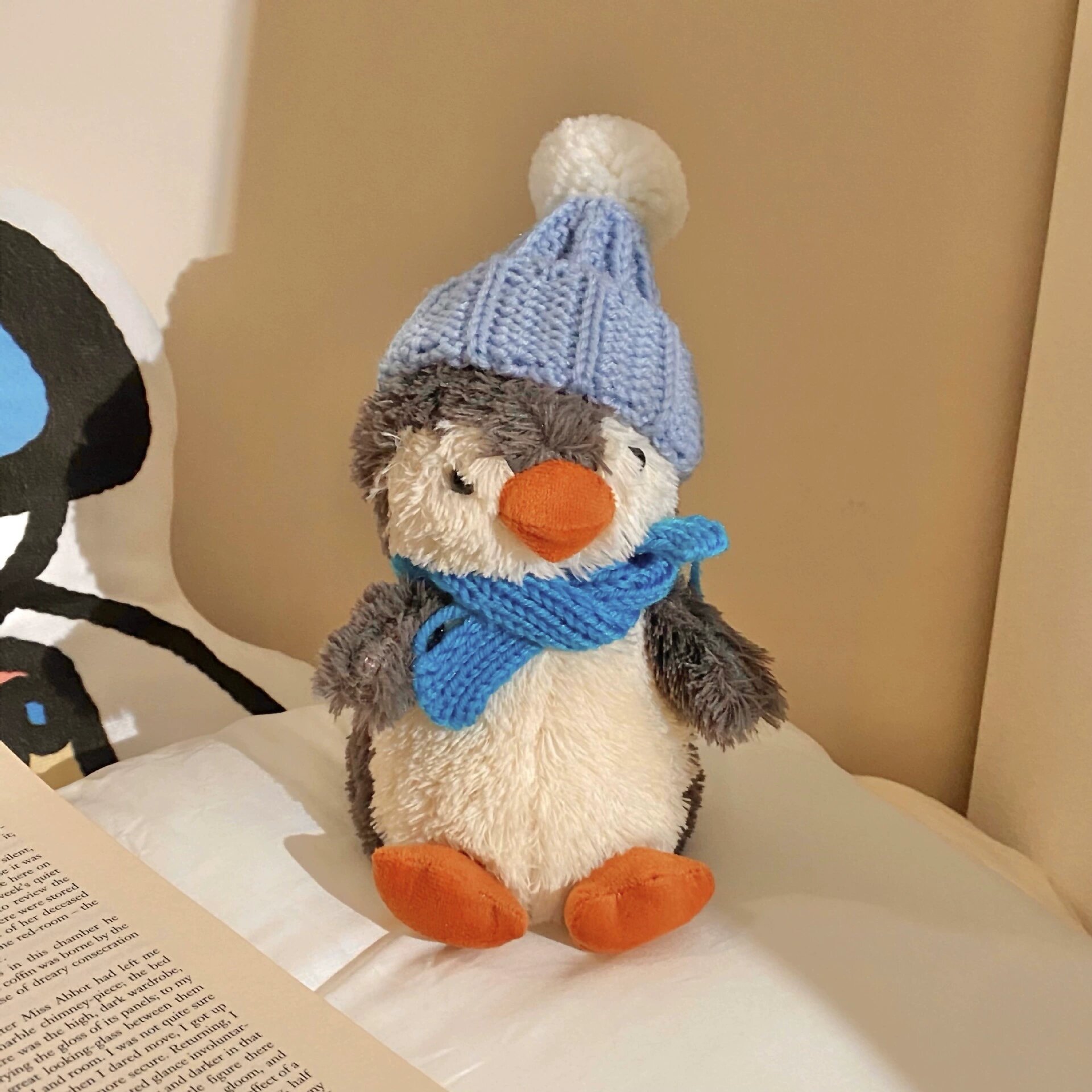 Cute Small Size Penguins Plush Toy Wool Felt Ornaments Unisex Plush Penguin Holiday Decor Promotion Gift Toy 17