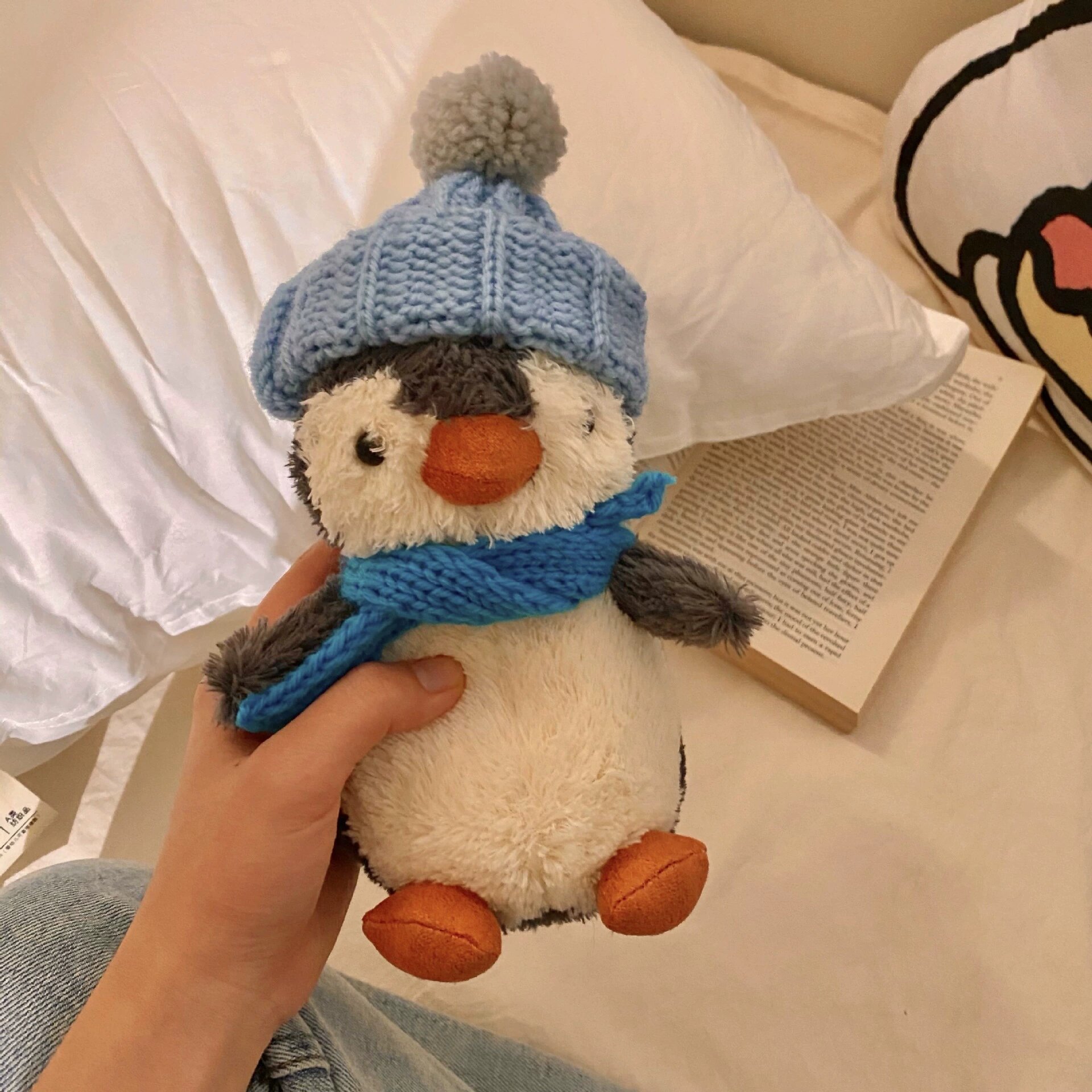 Cute Small Size Penguins Plush Toy Wool Felt Ornaments Unisex Plush Penguin Holiday Decor Promotion Gift Toy 20