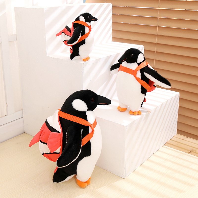 Penguin Plush Toy Backpack with Creative Design and Unique Style, Warm Winter Companion 12