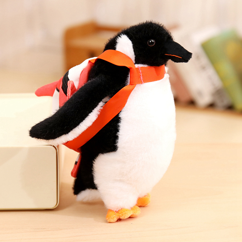 Penguin Plush Toy Backpack with Creative Design and Unique Style, Warm Winter Companion 13