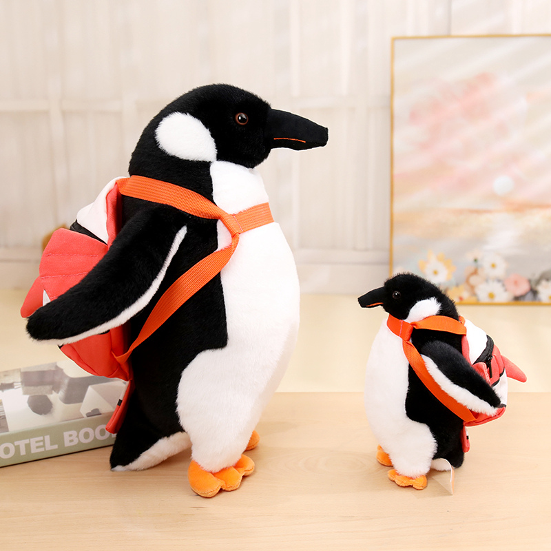 Penguin Plush Toy Backpack with Creative Design and Unique Style, Warm Winter Companion 15