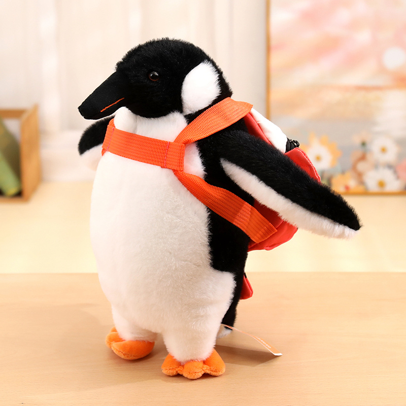 Penguin Plush Toy Backpack with Creative Design and Unique Style, Warm Winter Companion 16