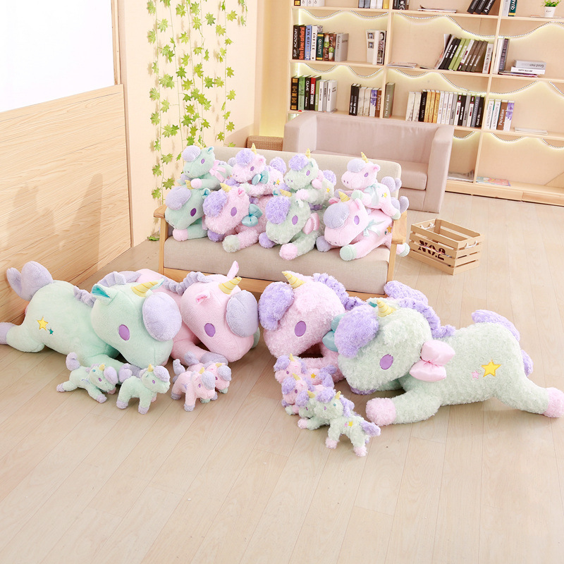 Pink Green Creative Unicorn Plush Toy Cute Stuffed Animal High Quality Dolls Kawaii Figure Fluffy Soft Toys Best Gift 10