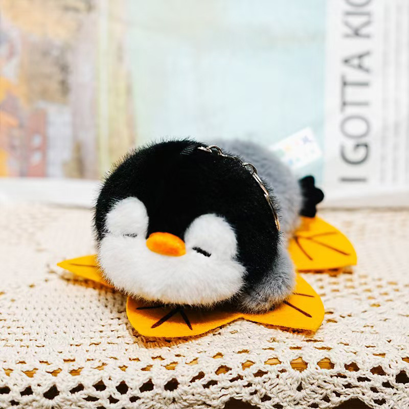 Wholesale 12cm Cartoon Cute Animal Mini Penguin Plush Toy Bag Pendant Charm Snowman Penguin Backpack Keychain Event Gift 16