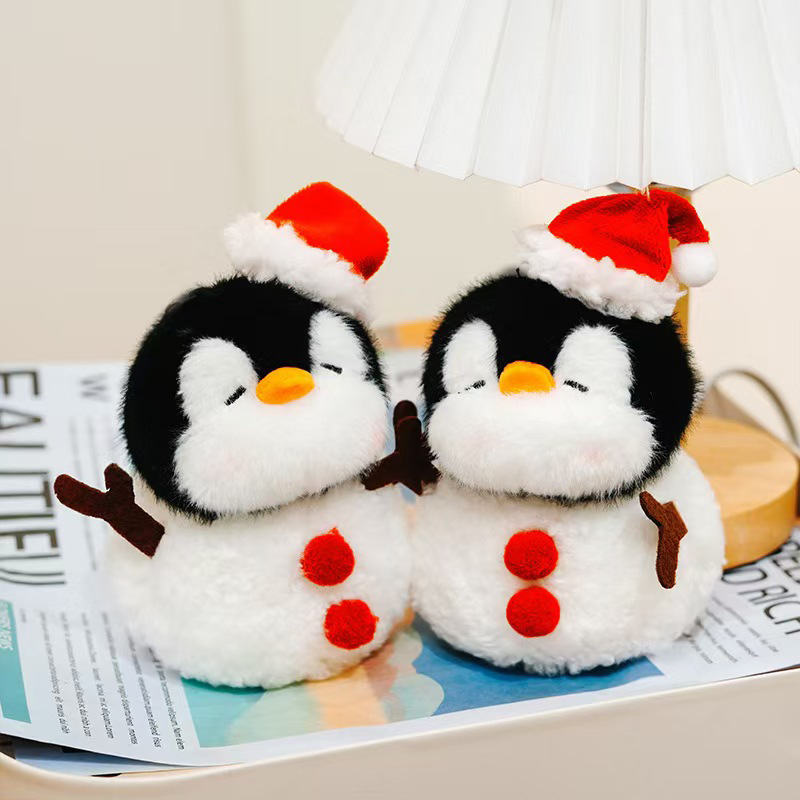 Wholesale 12cm Cartoon Cute Animal Mini Penguin Plush Toy Bag Pendant Charm Snowman Penguin Backpack Keychain Event Gift 13