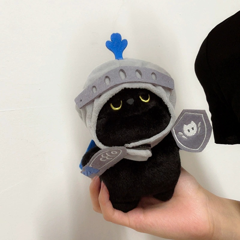 Warrior Cat Plushies Cute Knight Cat Doll Cute Cartoon Doll Birthday Gift 12