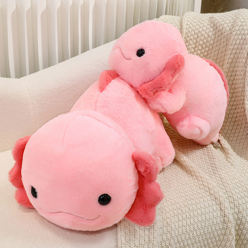 Axolotl Plushie pink Axolotl Plush toy furry prone salamander hexagonal dinosaur baby fish creative design gift 14