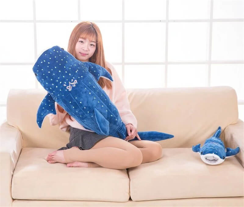 Hot Sale Soft Promotion Gift Blue Pink Gray Whale Shark Plushie Soft Stuffed & Plush Toy Animal Cushions Shark For Kids 16