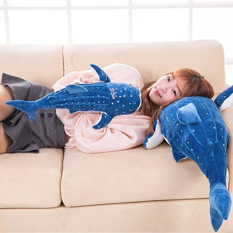 Hot Sale Soft Promotion Gift Blue Pink Gray Whale Shark Plushie Soft Stuffed & Plush Toy Animal Cushions Shark For Kids 13