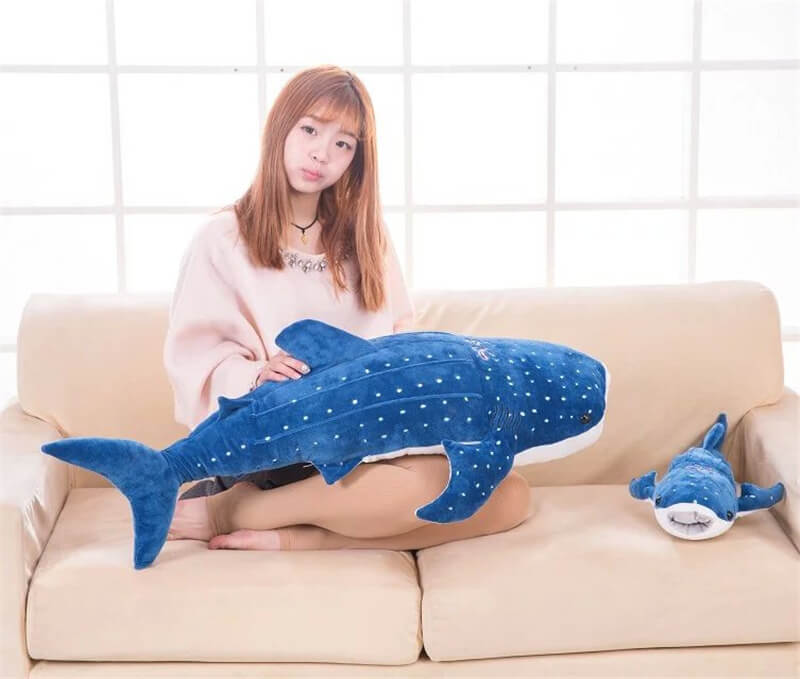 Hot Sale Soft Promotion Gift Blue Pink Gray Whale Shark Plushie Soft Stuffed & Plush Toy Animal Cushions Shark For Kids 14