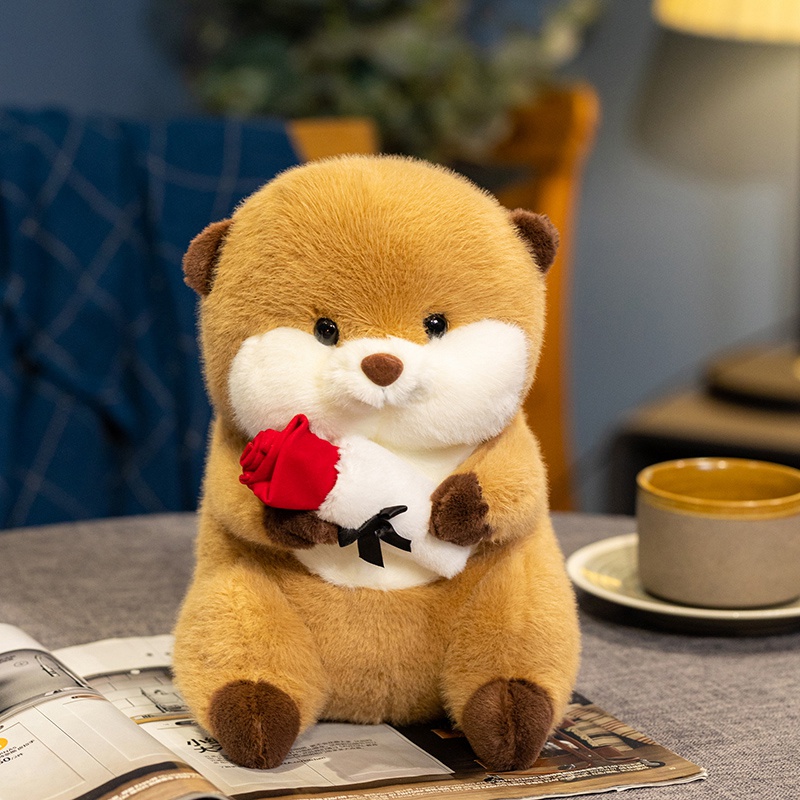 Capybara Soft Toy Valentine's Day Rose Confession Dolphin Lord Plush Doll Creative Design Confession Gift 11