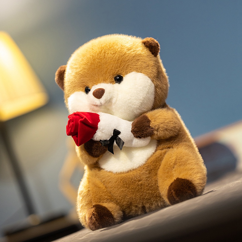 Capybara Soft Toy Valentine's Day Rose Confession Dolphin Lord Plush Doll Creative Design Confession Gift 14