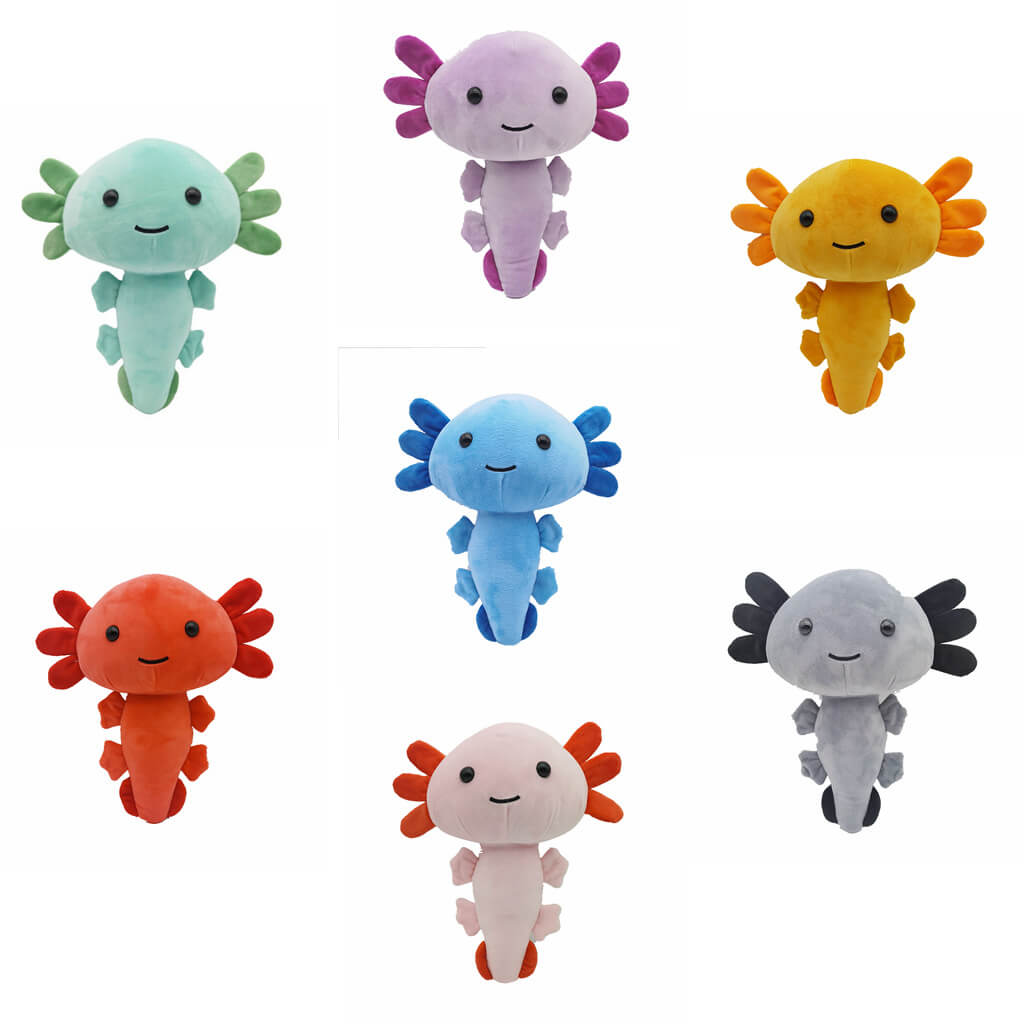 Wholesale Hot Sale Multi Colors 13cm Kawaii Mexican Axolotl Plush Toy Cute Soft Stuffed Animal Doll Plushie For Kids 10