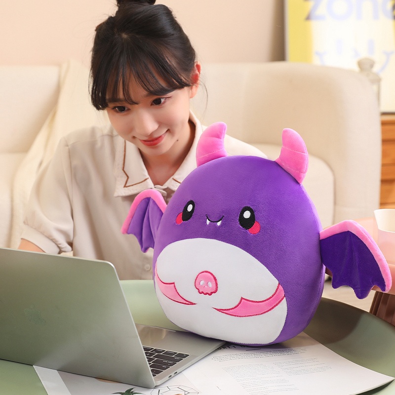 Purple Batball Plush Doll Pillow Bat Plushies Creative Design Soft, Comfortable, Warm Home Decoration 14