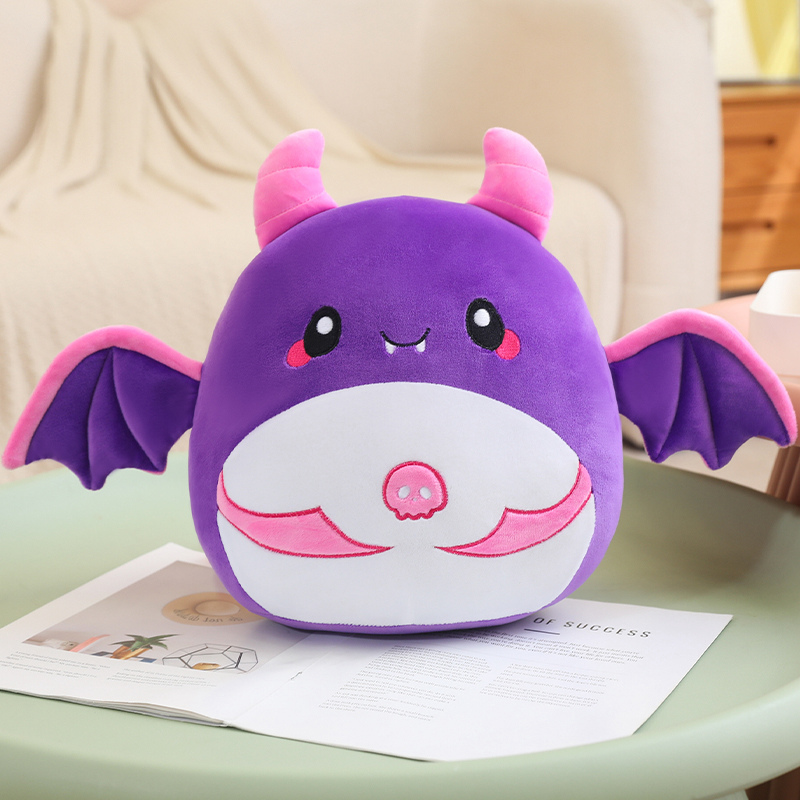 Purple Batball Plush Doll Pillow Bat Plushies Creative Design Soft, Comfortable, Warm Home Decoration 11